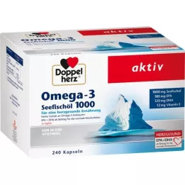 DOPPELHERZ Omega-3 Aceite de Pescado Marino 1000 Cápsulas, 240 Cápsulas