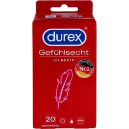 DUREX Preservativos clásicos sensibles, 20 unidades