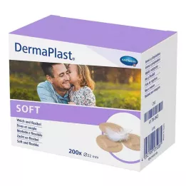 DERMAPLAST SOFT Puntos de escayola redondos de 22 mm, 200 unidades
