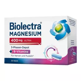 BIOLECTRA Magnesio 400 mg ultra depot trifásico, 30 uds