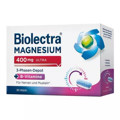Biolectra Magnesio 400 mg Ultra Depósito trifásico, 30 ST