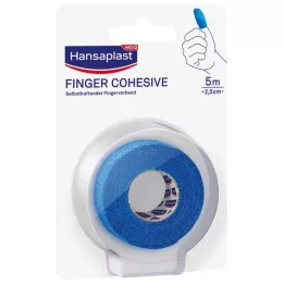 HANSAPLAST Vendaje para dedos, autoadhesivo, 2,5 cm x 5 m, azul, 1 ud