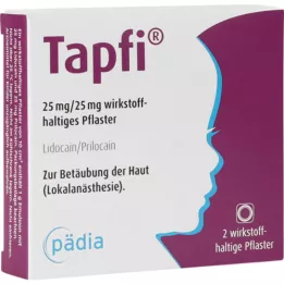TAPFI 25 mg/25 mg parche con sustancia activa, 2 uds