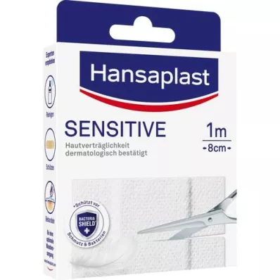 HANSAPLAST Esparadrapo sensible hipoalergénico 8 cmx1 m, 1 ud