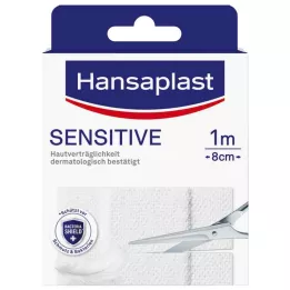 HANSAPLAST Esparadrapo sensible hipoalergénico 8 cmx1 m, 1 ud