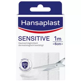 HANSAPLAST Esparadrapo sensible hipoalergénico 6 cmx1 m, 1 ud