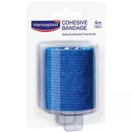 HANSAPLAST Venda de fijación autoadhesiva.6 cmx4 m azul, 1 ud