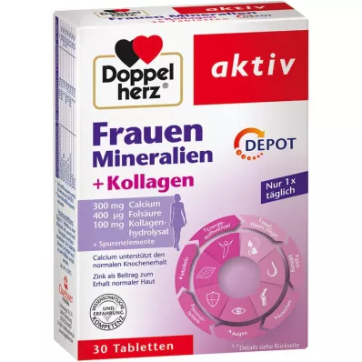 DOPPELHERZ Womens Minerals+Collagen Depot Tbl, 30 uds