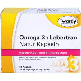 OMEGA-3+Cápsulas naturales de aceite de hígado, 60 cápsulas