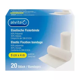 ALVITA Venda elástica de fijación 8 cmx4 m, 20 uds