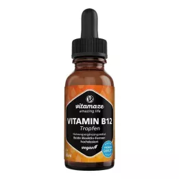 VITAMIN B12 100 µg gotas veganas de alta dosis, 50 ml
