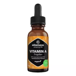 VITAMIN A 500 µg gotas veganas de alta dosis, 50 ml