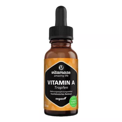 VITAMIN A 500 µg gotas veganas de alta dosis, 50 ml