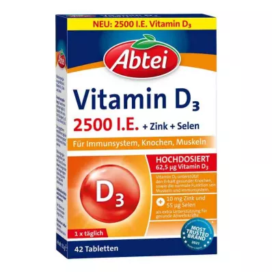 Abbey Vitamina D3 1600 unidades internacionales Forte Plus (42 uds)