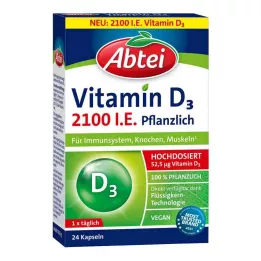 ABTEI Vitamina D3 2100 U.I. cápsulas vegetales, 24 uds