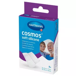 COSMOS tiras de esparadrapo de silicona blanda 2 tamaños, 8 uds