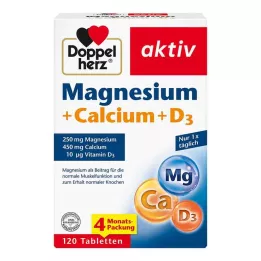 DOPPELHERZ Magnesio+Calcio+D3 Comprimidos, 120 Cápsulas
