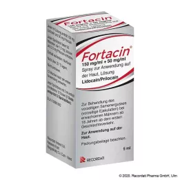FORTACIN 150 mg/ml + 50 mg/ml spray para aplicación cutánea, 5 ml
