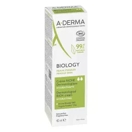 A-DERMA Biología Crema rica dermatológica, 40 ml