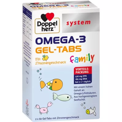 DOPPELHERZ Omega-3 gel tabs family system, 120 uds