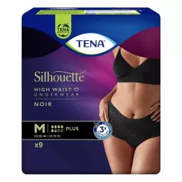 TENA SILHOUETTE más M noir, 9 uds