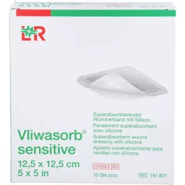 VLIWASORB Sensible 12,5x12,5 cm superabsorb.woundv, 10 uds