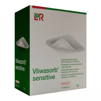 Vliwasorb sensible 12,5x12,5 cm superabsorb.Wundv, 10 st