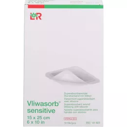 VLIWASORB apósito superabsorbente sensible 15x25 cm, 10 uds