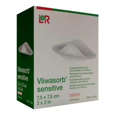 VLIWASORB apósito superabsorbente sensible de 7,5x7,5 cm, 10 uds
