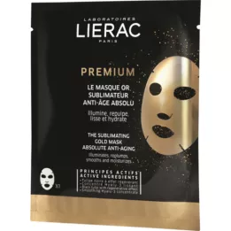 LIERAC Mascarilla Premium Perfeccionadora de Oro en Tela, 1X20 ml