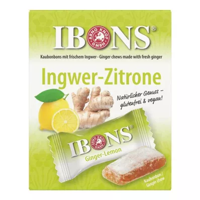 IBONS Caramelos masticables Ginger Lemon Box, 60 g