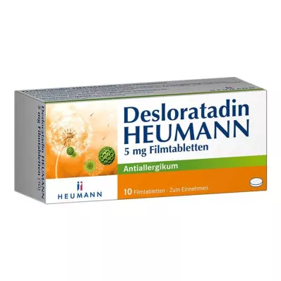 Desloratadina HEUMANN 5 mg comprimidos recubiertos con película, 10 piezas