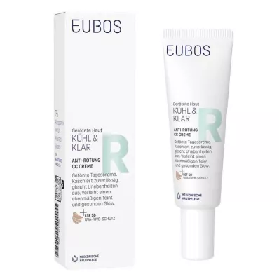 Eubos Cool &amp; Crema Antirojeces Transparente CC LSF 50, 30 ml