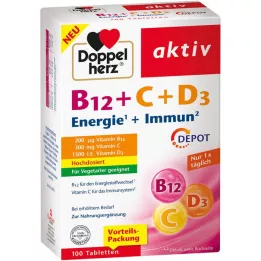 DOPPELHERZ B12+C+D3 Depot comprimidos activos, 100 uds