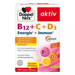 DOPPELHERZ B12+C+D3 Depot comprimidos activos, 100 uds