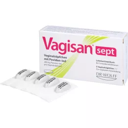VAGISAN sept supositorios vaginales con povidona yodada, 5 uds