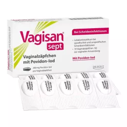 Supositorios vaginales Vagisan Sept con povidona yodada, 10 piezas