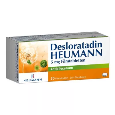 Desloratadina HEUMANN 5 mg comprimidos recubiertos con película, 20 piezas