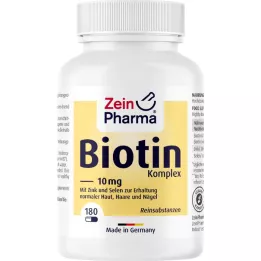 BIOTIN KOMPLEX 10 mg+zinc+selenio cápsulas de alta dosis, 180 uds