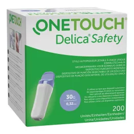 ONE TOUCH Delica Safety Dispositivo de punción desechable 30 G, 200 uds