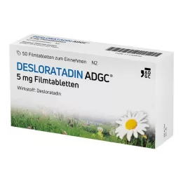 Desloratadina-ADGC 5 mg comprimidos recubiertos con película, 50 piezas