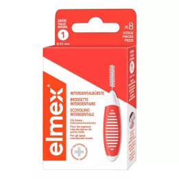 ELMEX Cepillos interdentales ISO tamaño 1 0,45 mm naranja, 8 uds