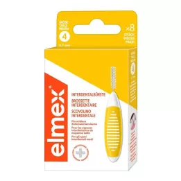 ELMEX Cepillos interdentales ISO tamaño 4 0,7 mm amarillo, 8 uds
