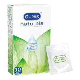 DUREX preservativos naturales con lubricante a base de agua, 10 uds