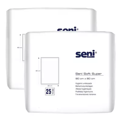 Seni® Soft Super base protectora para cama 90x60 cm, 2x25 piezas