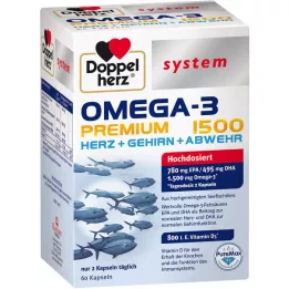 DOPPELHERZ Omega-3 Sistema Premium 1500 Cápsulas, 60 Cápsulas