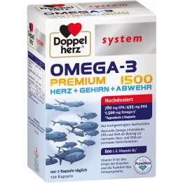DOPPELHERZ Omega-3 Sistema Premium 1500 Cápsulas, 120 Cápsulas