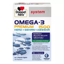 DOPPELHERZ Omega-3 Sistema Premium 1500 Cápsulas, 120 Cápsulas