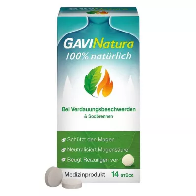 Pastillas GAVINatura para la indigestión &amp; acidez estomacal, 14 piezas