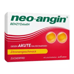 NEO-ANGIN Benzydamine dolor de garganta agudo limón, 40 uds